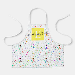 Colourful dots  personalized apron