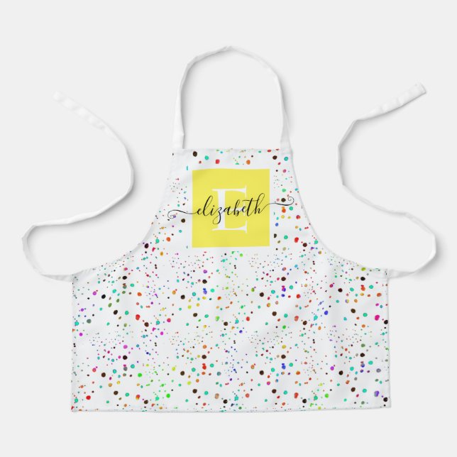 Colourful dots  personalized apron (Front)