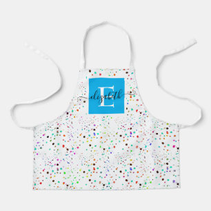 Colourful dots  personalized apron