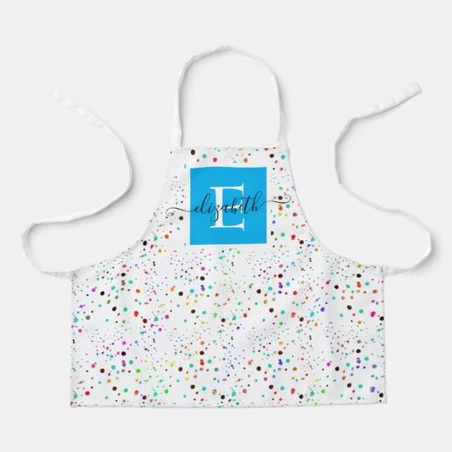 Colourful dots  personalized apron (Front)