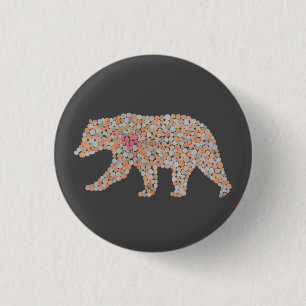 Colourful Dotted Bear 1 Inch Round Button