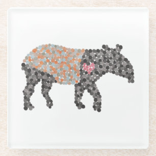 Colourful Dotted Malayan Tapir Coaster