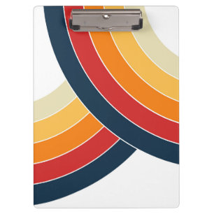 Colourful double arches in retro style clipboard