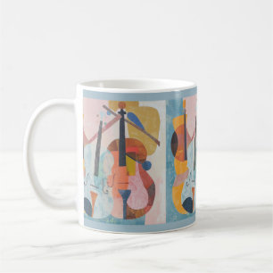 Colourful Double Bass Abstract Coffee Mug
