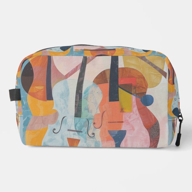 Colourful Double Bass Abstract Dopp Kit (Front)