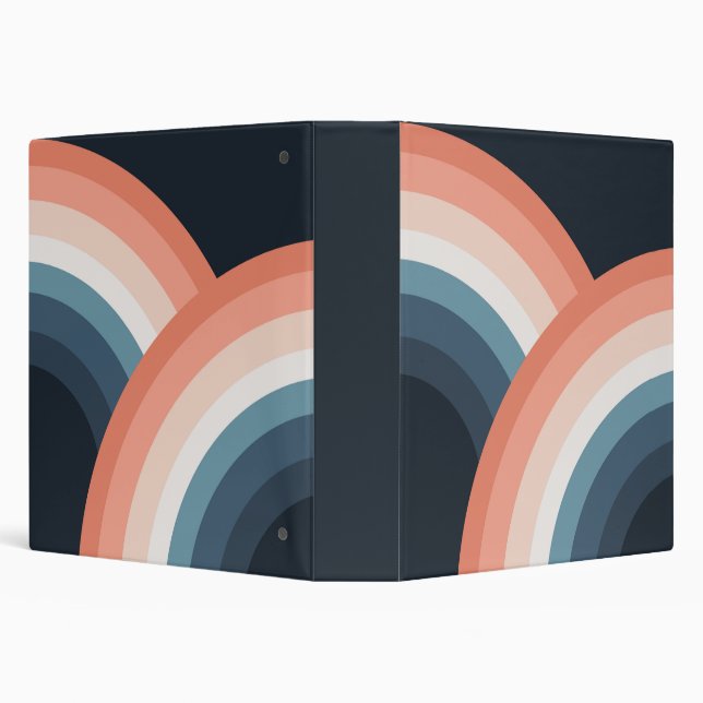 Colourful double retro style rainbow binder (Background)