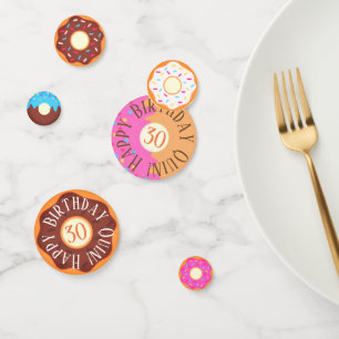 Colourful Doughnut Personalized Party Confetti