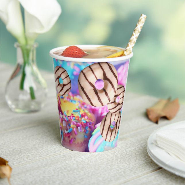 Colourful Doughnut Style Party Paper Cup (Insitu)