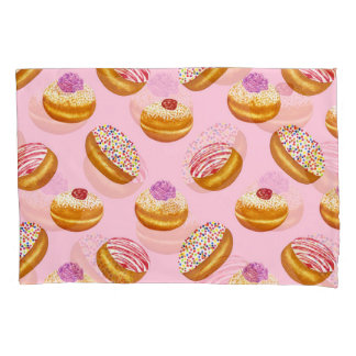 Colourful Doughnuts: Hand Drawn Watercolor Pillowcase
