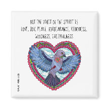 Colourful Dove w Verse about peace (Galatians 5:22