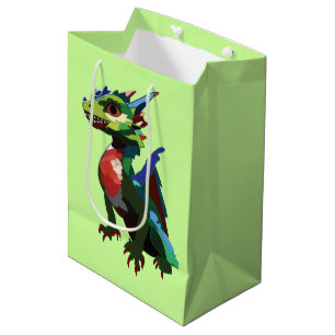 Colourful Dragon Art Medium Gift Bag