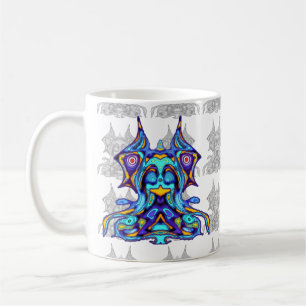 Colourful dragon bird on the throne v1.1 coffee mug