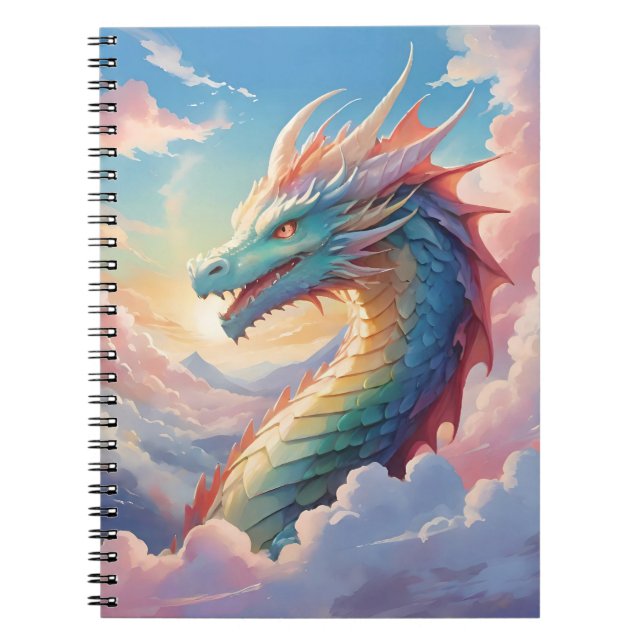 Colourful dragon in the sky notebook (Front)