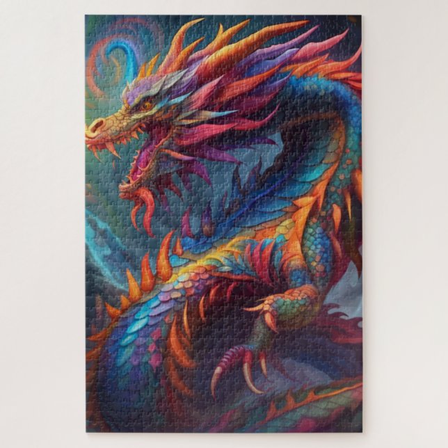 Colourful Dragon Jigsaw Puzzle (Vertical)