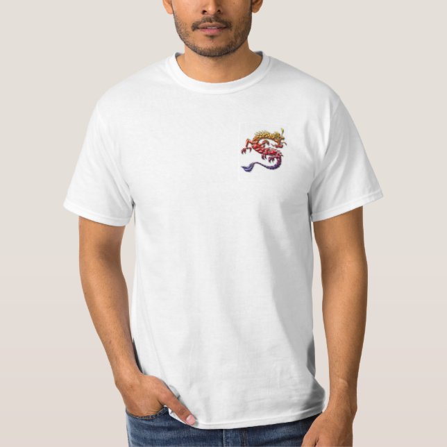 colourful dragon mens shirt (Front)