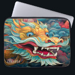 Colourful Dragon Modern Personalized Name Laptop Sleeve<br><div class="desc">Colourful Dragon Modern Personalized Name Laptop Sleeve features a colourful dragon in the clouds and personalized with your name in modern script typography. Perfect as a gift for family and friends for birthday, Christmas, Chinese New Year, holidays, Father's Day, brother, husband, partner, best friends, work colleagues and more. Designed by...</div>