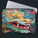 Colourful Dragon Modern Personalized Name Laptop Sleeve<br><div class="desc">Colourful Dragon Modern Personalized Name Laptop Sleeve features a colourful dragon in the clouds and personalized with your name in modern script typography. Perfect as a gift for family and friends for birthday, Christmas, Chinese New Year, holidays, Father's Day, brother, husband, partner, best friends, work colleagues and more. Designed by...</div>