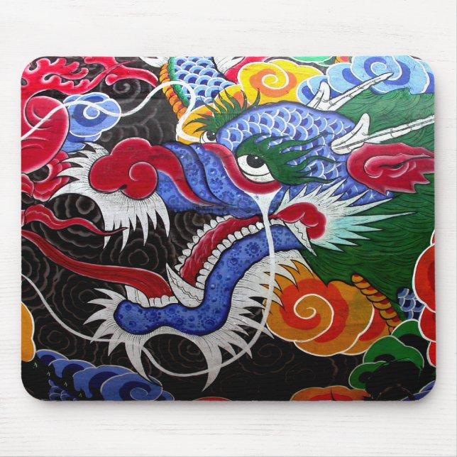 Colourful Dragon Mouse Pad (Front)