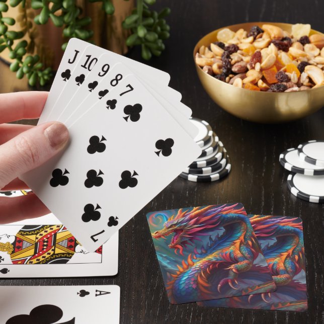Colourful Dragon Playing Card (In Situ)