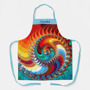 Colourful Dragon Spiral Personalized Apron