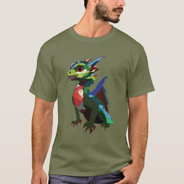 Colourful Dragon  T-Shirt (Front)