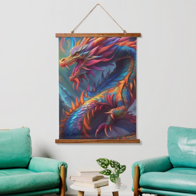 Colourful Dragon Wall Tapestry (Living Room)