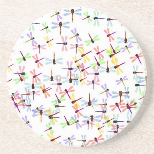 colourful dragonflies coaster (Front)