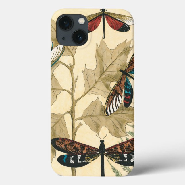 Colourful Dragonflies Floating Above Leaves Case-Mate iPhone Case (Back)