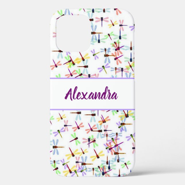 colourful dragonflies personalized Case-Mate iPhone case (Back)