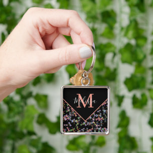 Colourful dragonflies personalized keychain