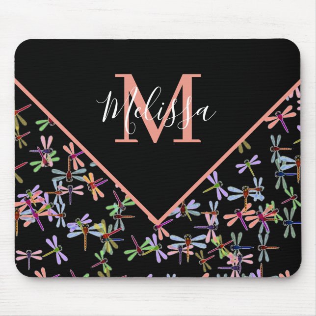 Colourful dragonflies personalized   mouse pad (Front)