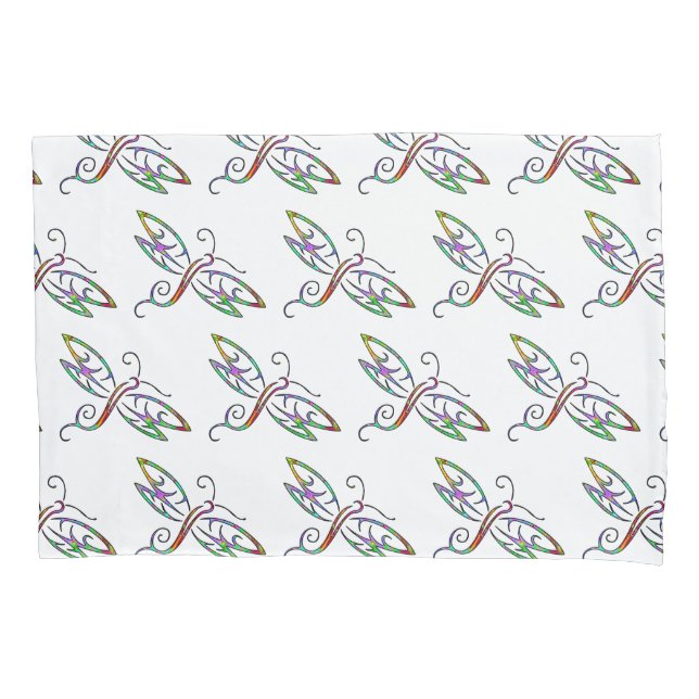 Colourful dragonflies pillowcase (Front)