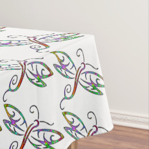 Colourful dragonflies tablecloth
