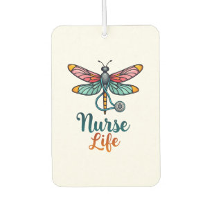 Colourful dragonfly Nurse life T-Shirt (2) Air Freshener