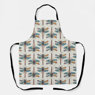 Colourful Dragonfly Pattern Apron