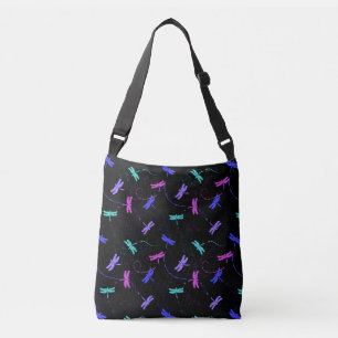 Colourful Dragonfly Pattern Crossbody Bag