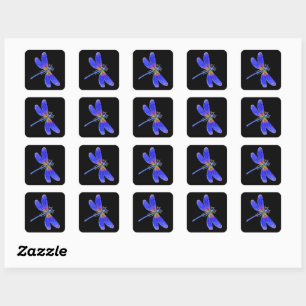 Colourful Dragonfly Square Sticker