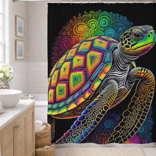 Colourful Drawing of Sea Turtle