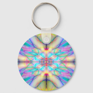 Colourful drawn pattern keychain
