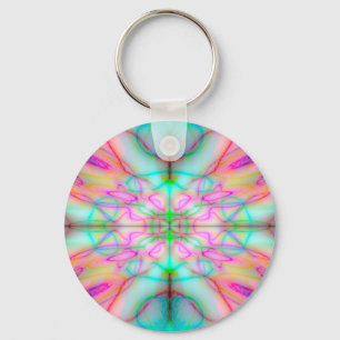 Colourful drawn pattern keychain