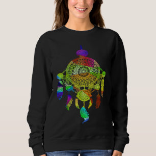 Colourful Dreamcatcher Feathers Tribal Native Amer Sweatshirt