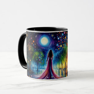 Colourful dreamscape abstract fantasy gradient mug
