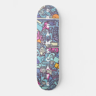 Colourful Dreamscape Adventure Skateboard