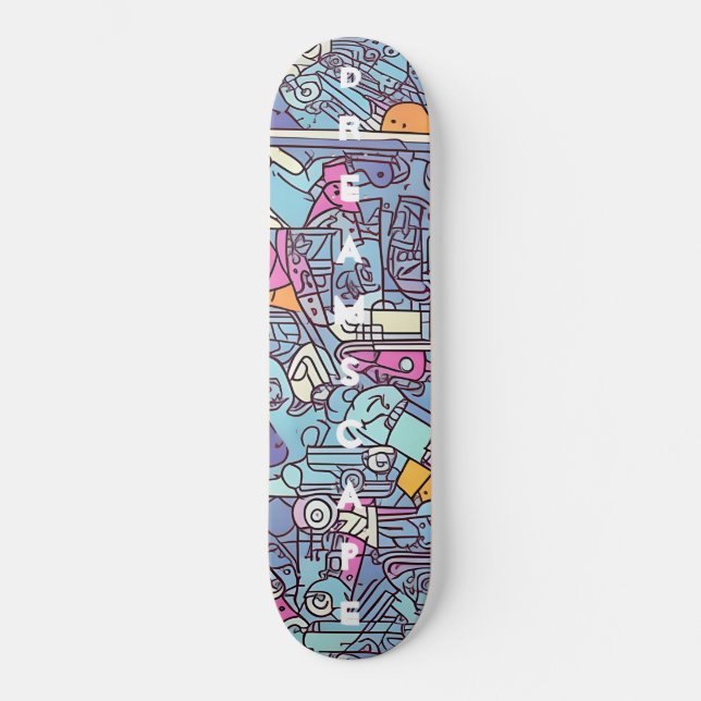 Colourful Dreamscape Adventure Skateboard (Front)