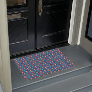 Colourful Dreidels: the Jewish Holiday of Hanukkah Doormat