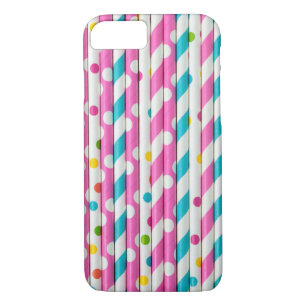 colourful drinking straws Case-Mate iPhone case