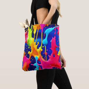 Colourful Dripping Paint Artwork Tote Bag