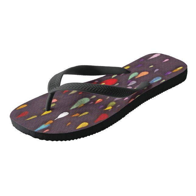 Colourful Drops Flip Flops (Angled)