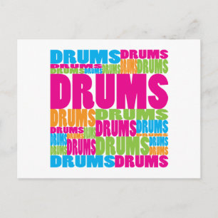Colourful Drums Postcard