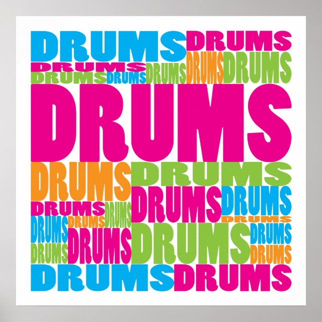 Colourful Drums Poster (Front)
